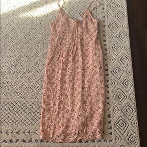 American Eagle pink midi dress in floral print, M